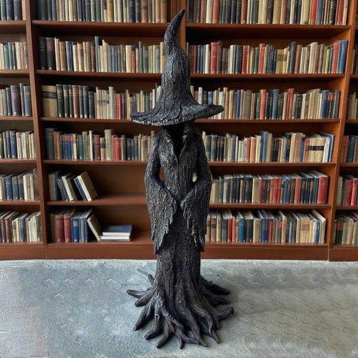 🧙‍♀️💫Hand-Painted Enchanting Witch Statue: The Guardian of Your Home (✨Same as in the video)