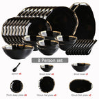 Nora Black White Luxury Dinnerware Set