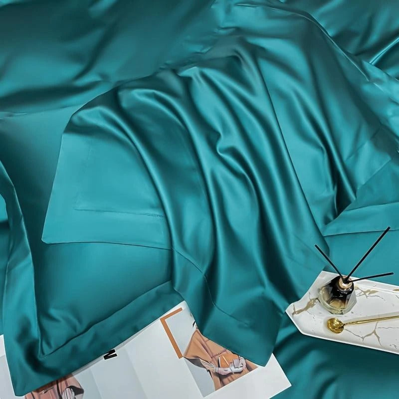 Neo Green Silky Egyptian Cotton Bedding Set
