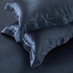 Eloise Navy Blue Luxury Pure Mulberry Silk Bedding Set