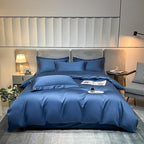 Neo Royal Blue Silky Egyptian Cotton Bedding Set