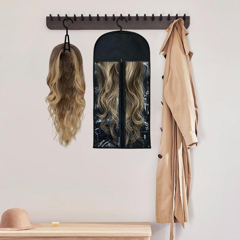 6PCS Wig Storage Bags with Hanger, 23.6" x 11.8"Wig Storage for Multiple Wigs