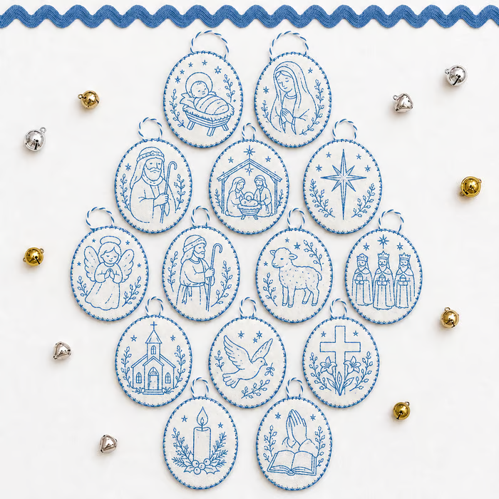 🧵Beginner-Friendly DIY Heirloom Oval Embroidery Ornament Kit Collection | Complete Kit with All Tools & Step-by-Step Guide Included 💕