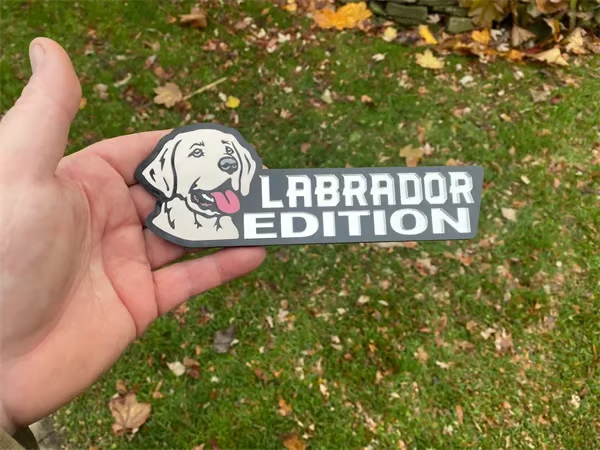 🎅2025 Christmas Hot Sale - Dog Car Badge Laser Cutting Car Emblem
