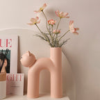 Elegant Cat Sculpture Vase