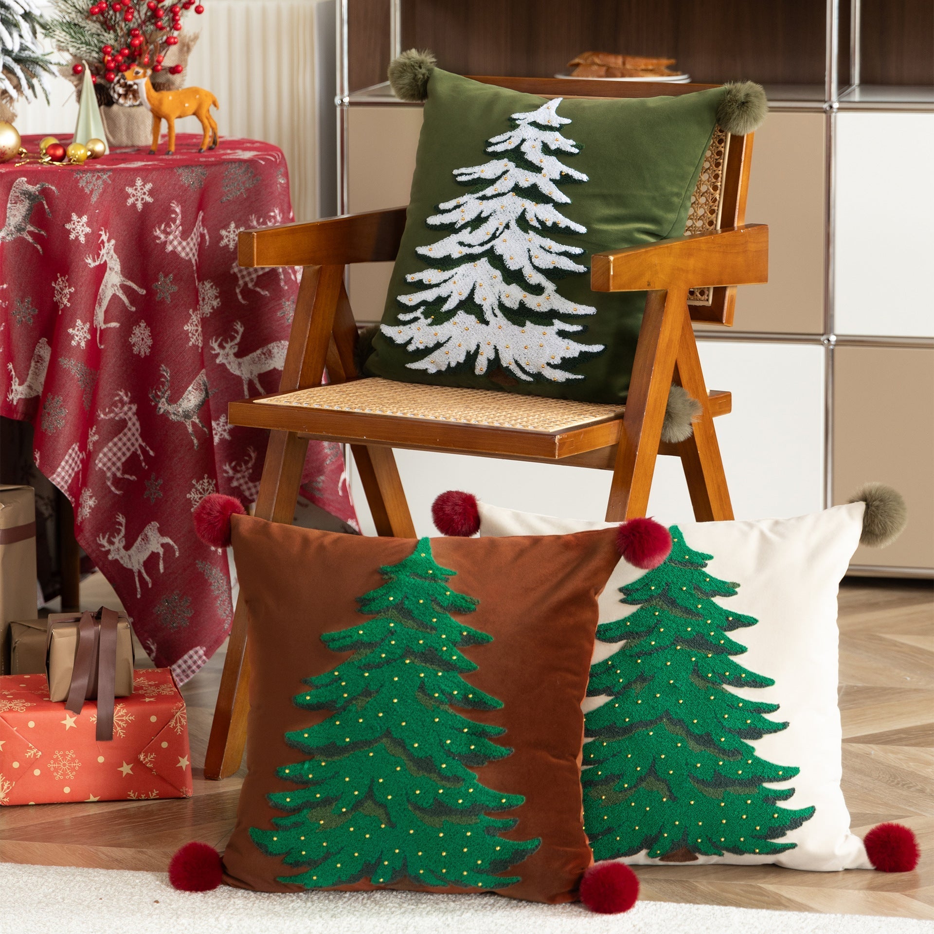 Evergreen Holiday Cushion