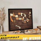 Wooden USA Travel Map Puzzle🧩A Stylish Way to Track Your Journey & Memories