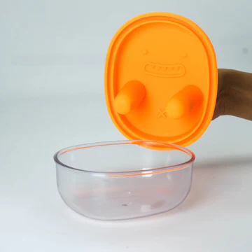 2-in-1 No-Mess Snack Box with Silicone Finger Lid - Snack Mate