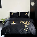 Papillon Butterfly Embroidered Egyptian Cotton Bedding Set