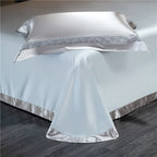 Willa Silver Modern Egyptian Cotton Satin Bedding Set