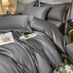 Neo Deep Grey Silky Egyptian Cotton Bedding Set