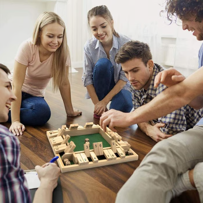 🎅2025 Christmas Hot Sale - SHUT THE BOX-WOODEN DICE BOARD GAME