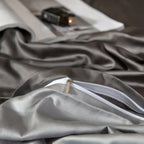 Shemir Grey Silver Reversible Egyptian Cotton Bedding Set