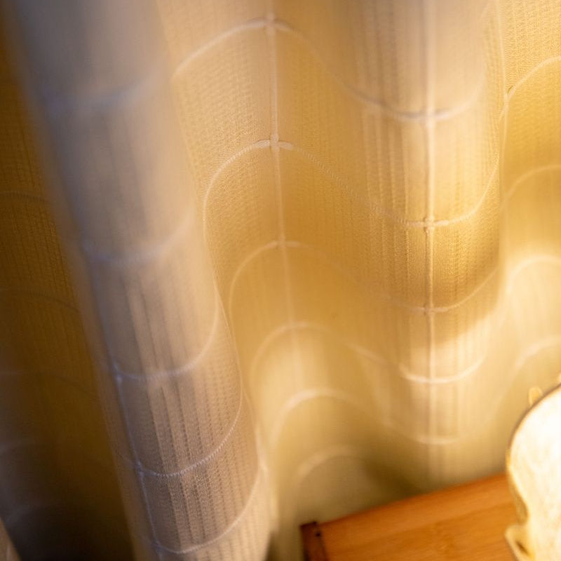 Sunlit Check Fringe Curtain