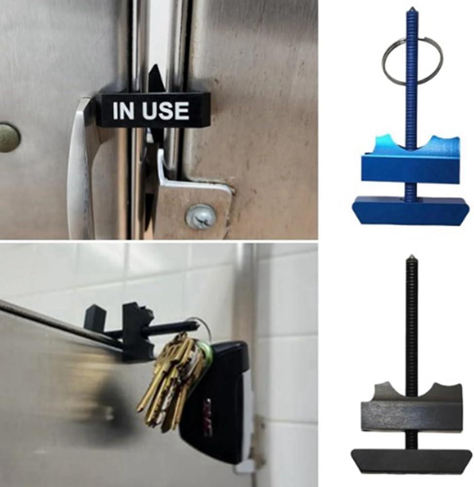 Stall Safety Tool Bathroom Stall Lock Keychain for Hotel Rooms, Smart Shaker Tool