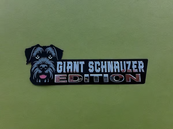 🎅2025 Christmas Hot Sale - Dog Car Badge Laser Cutting Car Emblem