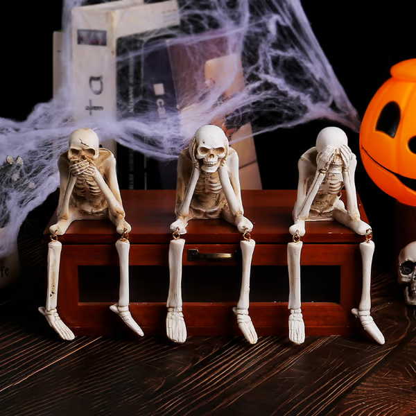 🎃👻💀Halloween Fireplace Simulation Skull Combination