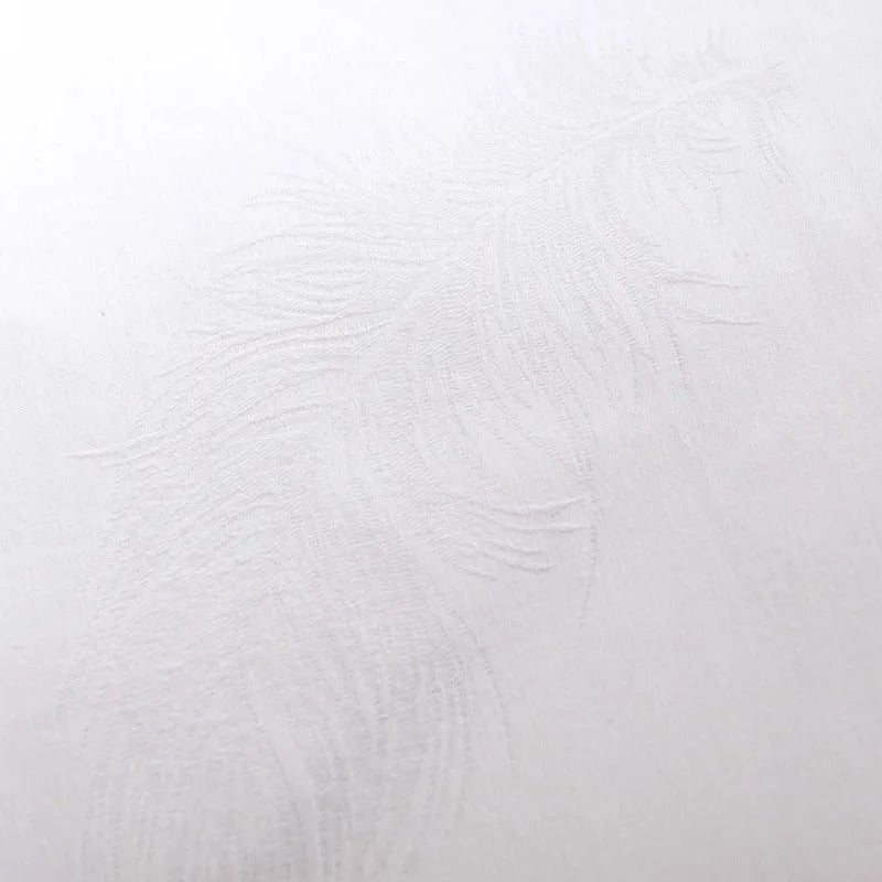 Pero White Feather Jacquard Egyptian Cotton Bedding Set