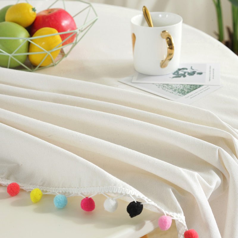 Fiesta White Tablecloth
