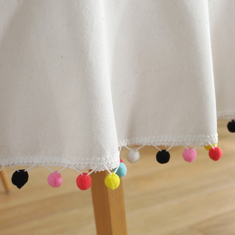 Fiesta White Tablecloth