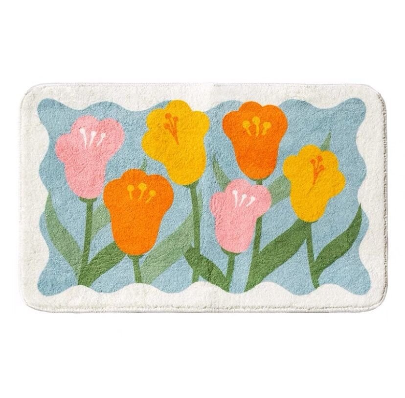 Floral Bath Mat