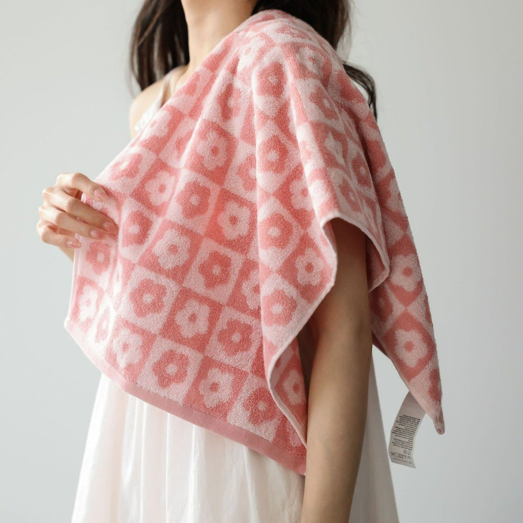 Floral Checkered Towel