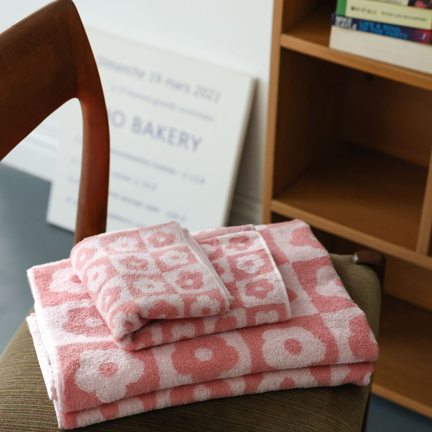 Floral Checkered Towel