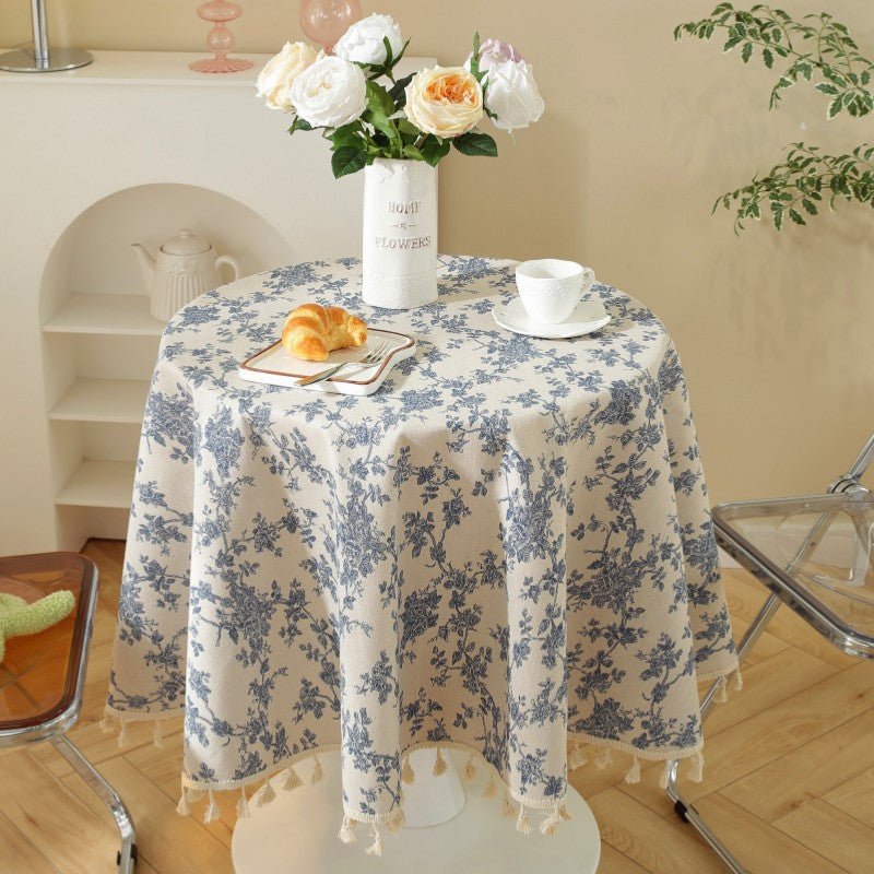 Floral Decadence Tassel Table Cloth