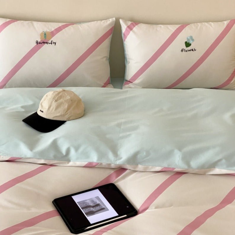 Flower And Butterfly Bedding Set