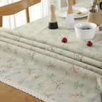 Flower Bouquet Muslin Table Cloth