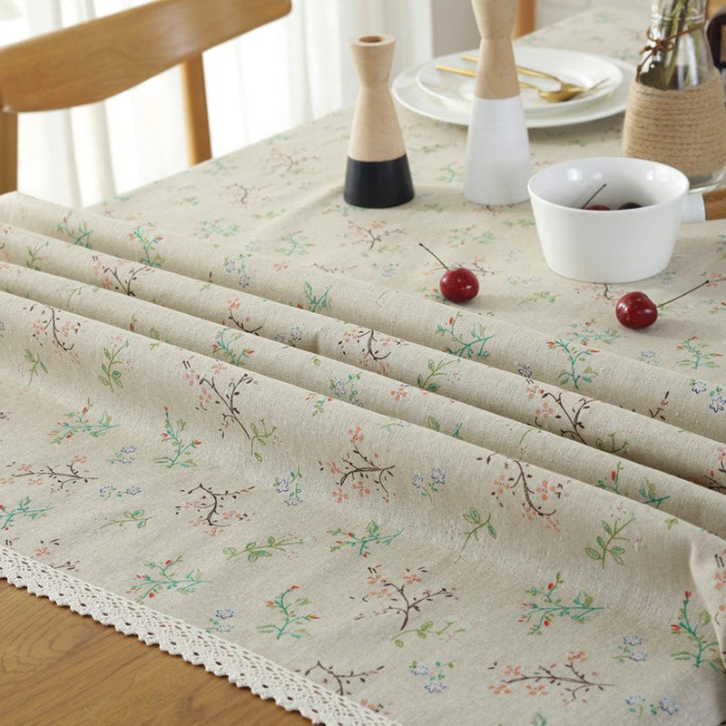 Flower Bouquet Muslin Table Cloth