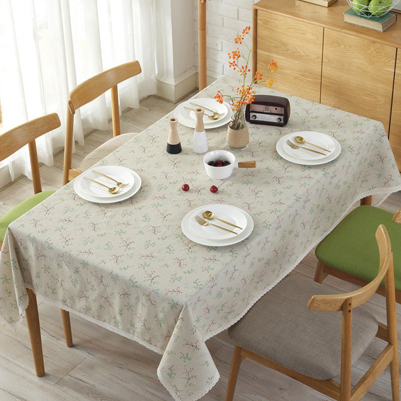 Flower Bouquet Muslin Table Cloth