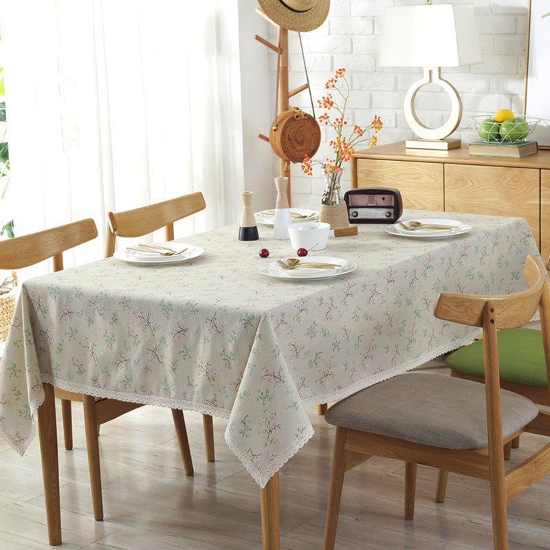 Flower Bouquet Muslin Table Cloth