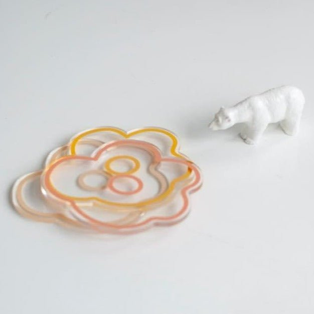 Flower Petal Transparent Acrylic Coaster