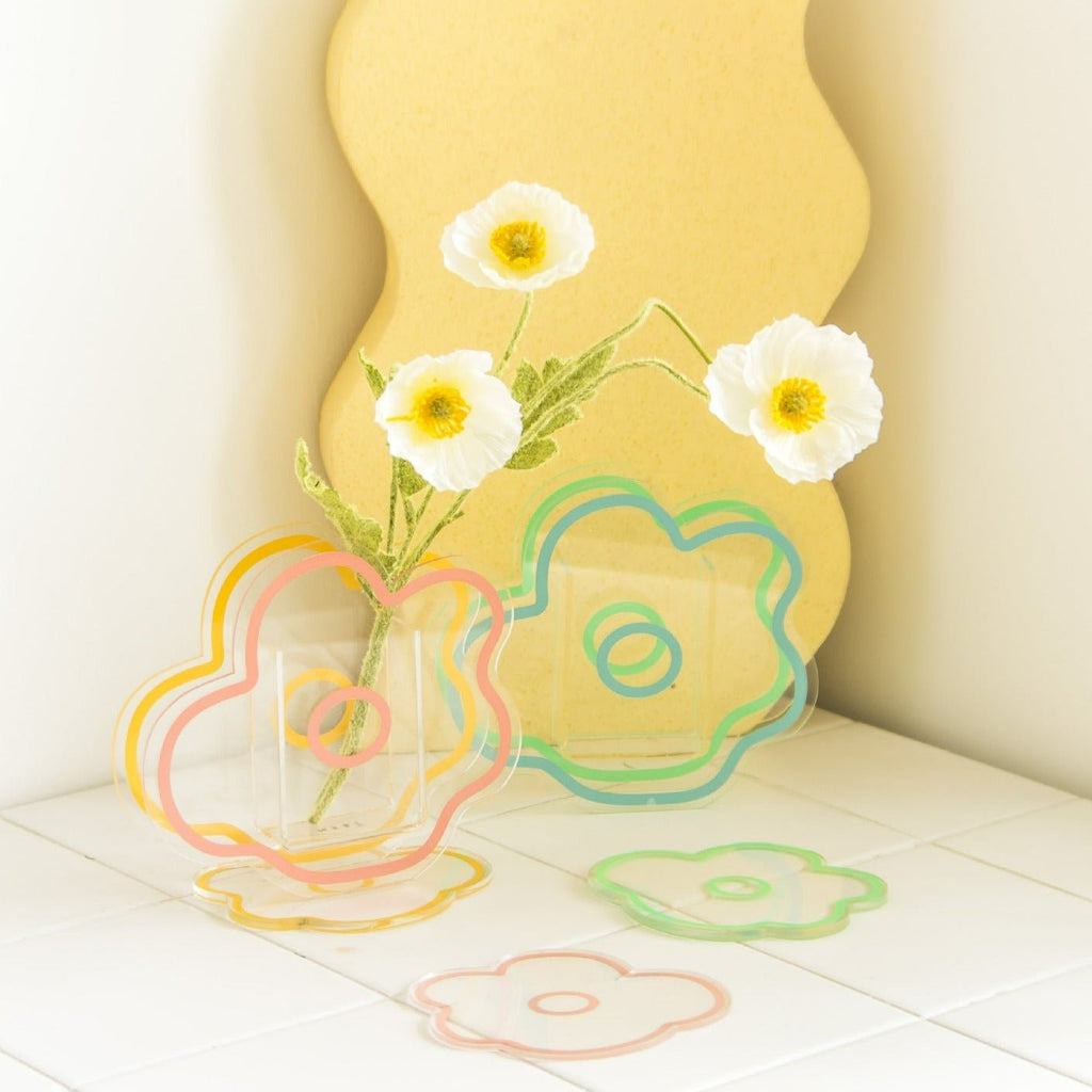 Flower Petal Transparent Acrylic Coaster
