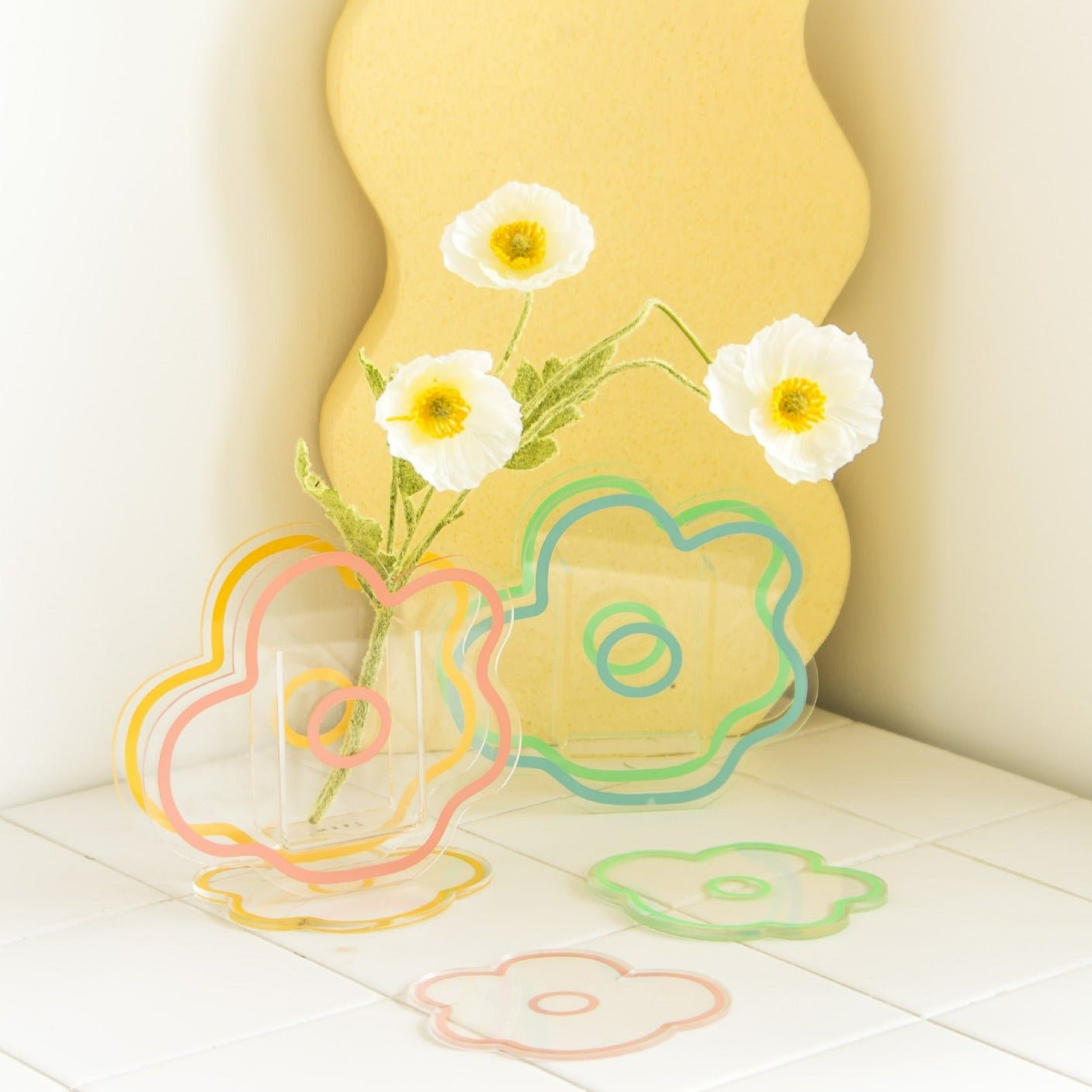 Flower Petal Transparent Acrylic Coaster