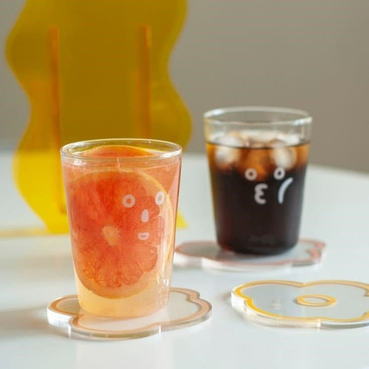 Flower Petal Transparent Acrylic Coaster
