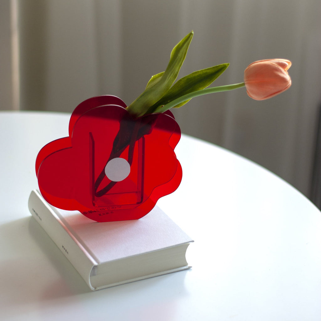 Flower Petal Transparent Acrylic Vase