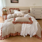 Frilly Floral Bedding Set