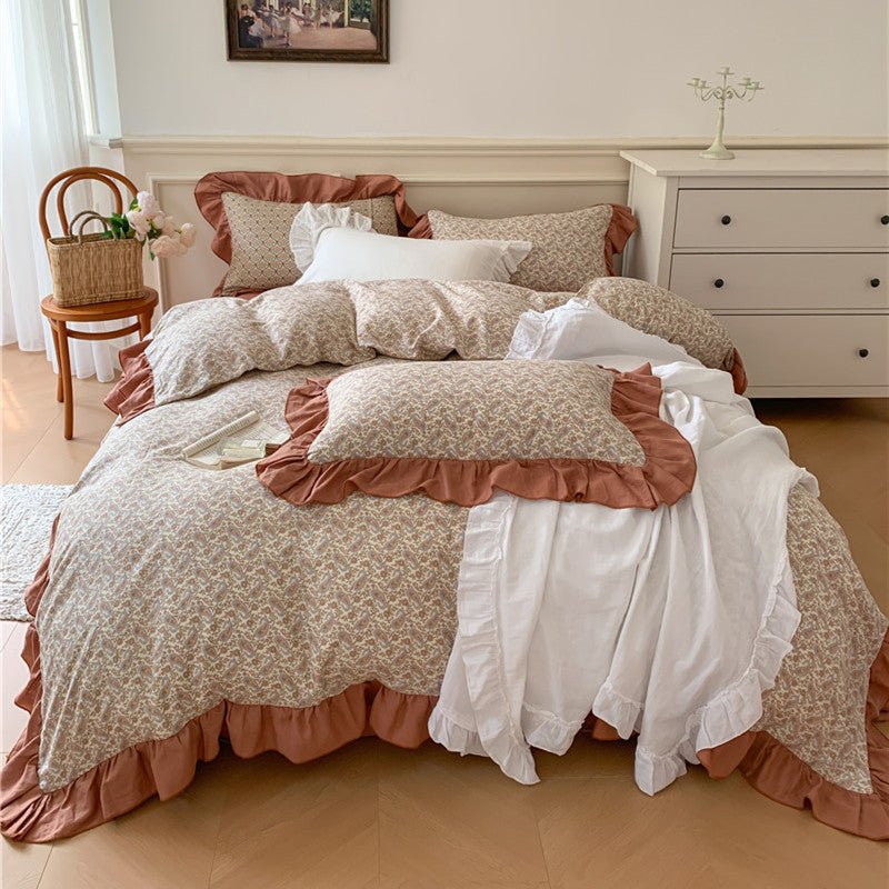 Frilly Floral Bedding Set