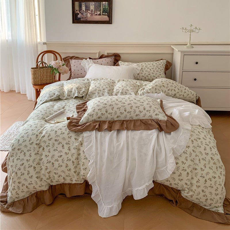 Frilly Floral Bedding Set