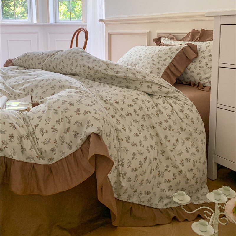 Frilly Floral Bedding Set