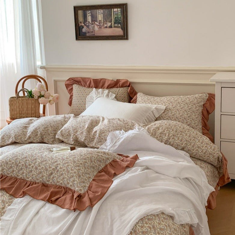 Frilly Floral Bedding Set