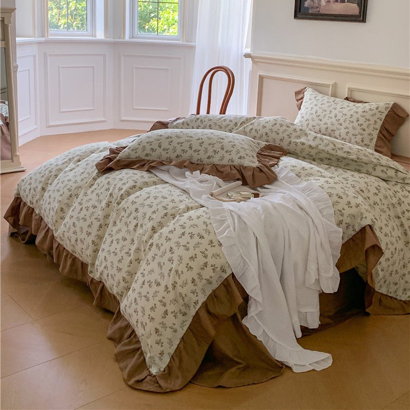 Frilly Floral Bedding Set