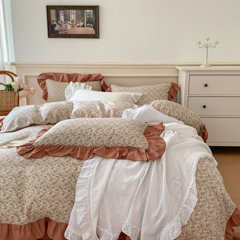 Frilly Floral Bedding Set