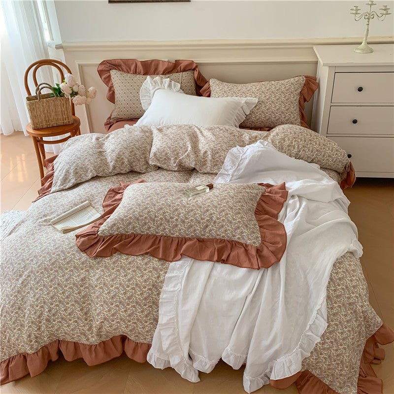 Frilly Floral Bedding Set