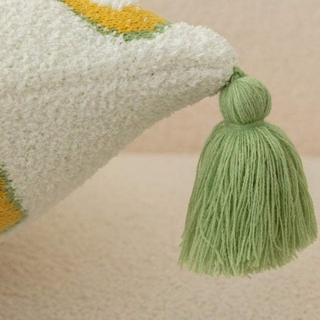 Sweet Fruit Tassel Boucle Cushion