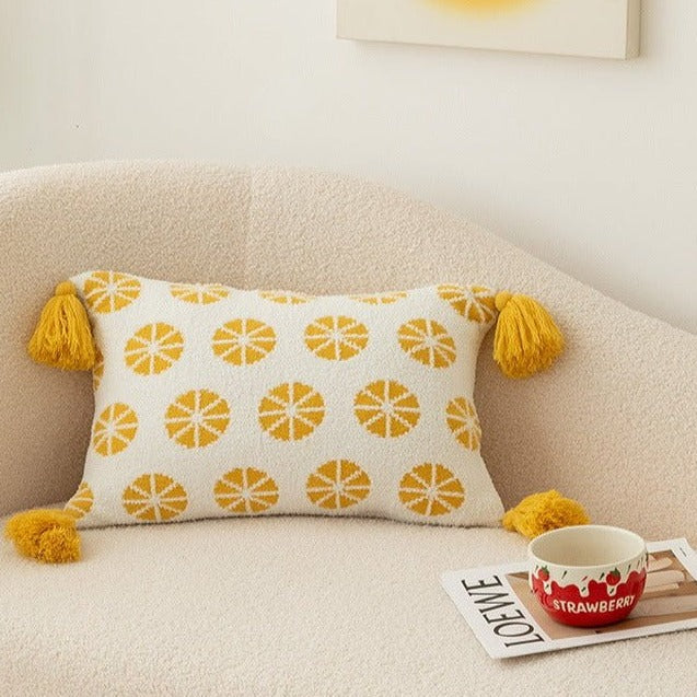 Sweet Fruit Tassel Boucle Cushion