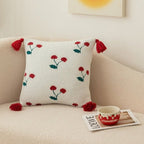 Sweet Fruit Tassel Boucle Cushion
