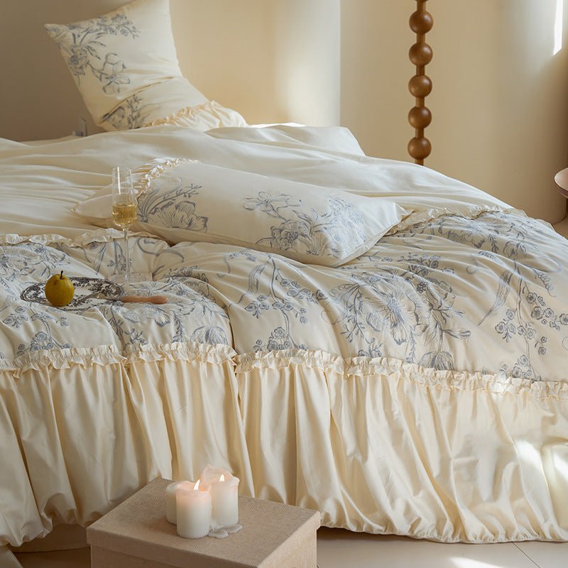 French Vintage Long-Staple Ruffle Bedding